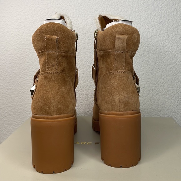 Marc Fisher Nature Faux Fur Trimmed Boot NIB Size 9 Medium Brown - Picture 6 of 10